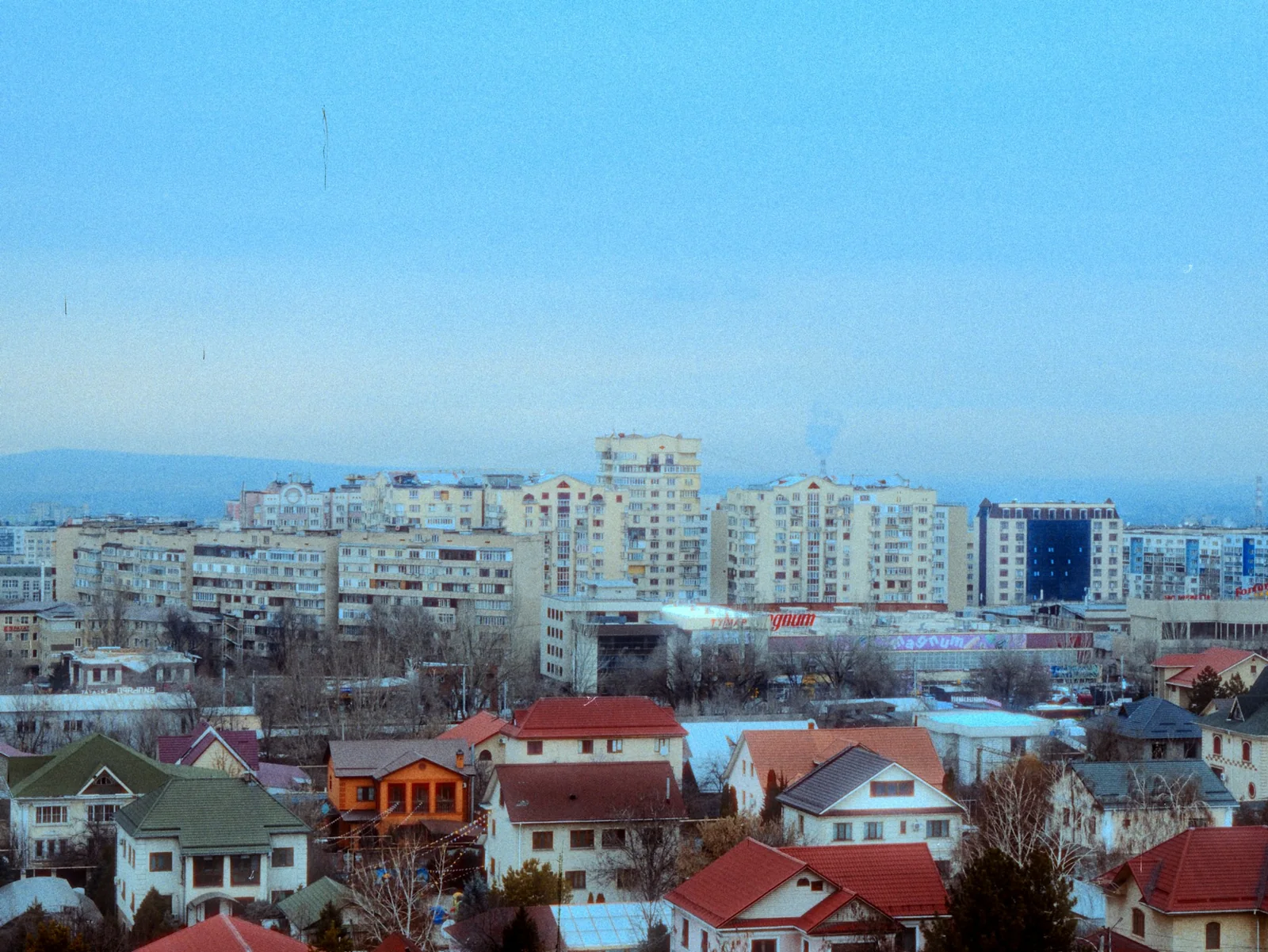 Residential houses and apartment buildings in Almaty, Kazakhstan